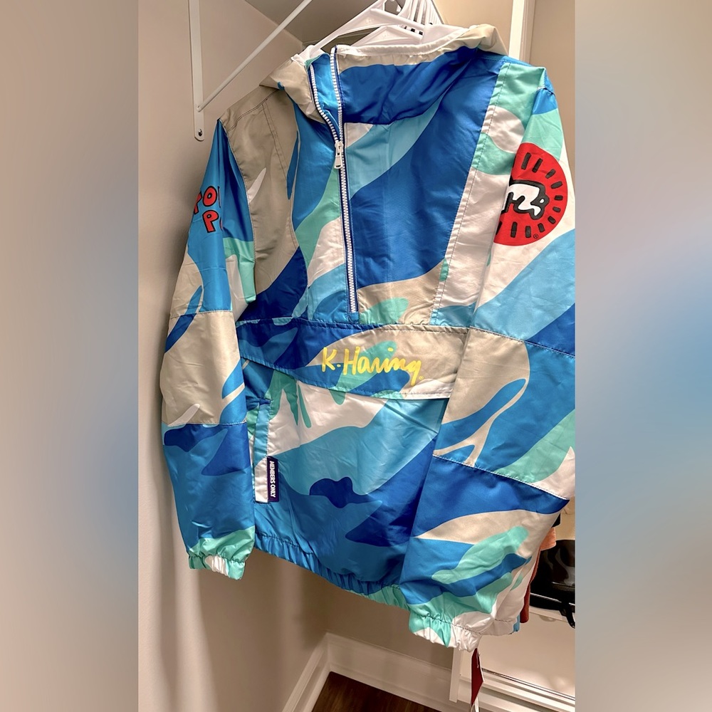 New Keith Haring Members Only Jacket Blue - Men’s Medium